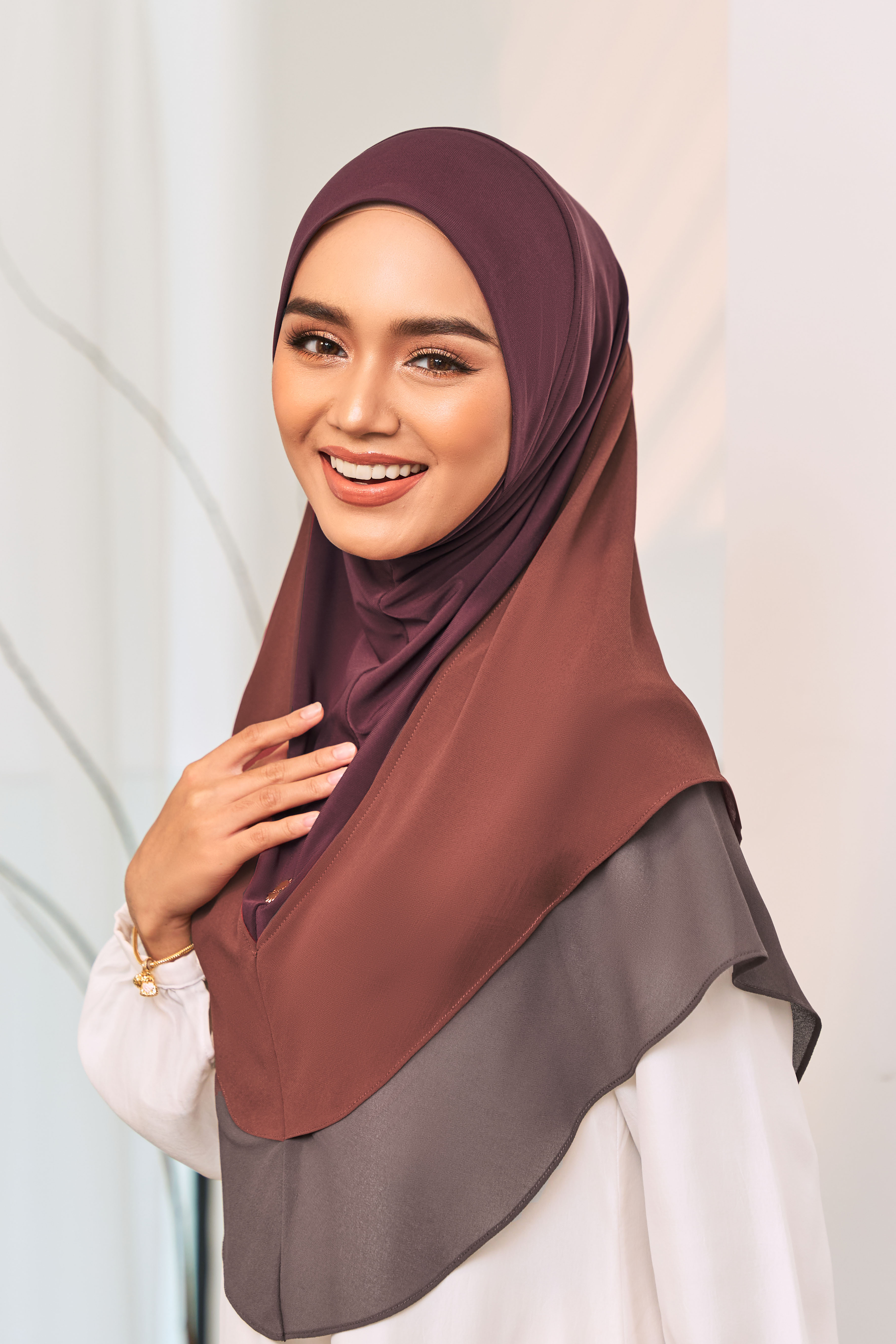 WARDA Tudung Sarung in Dusty Red